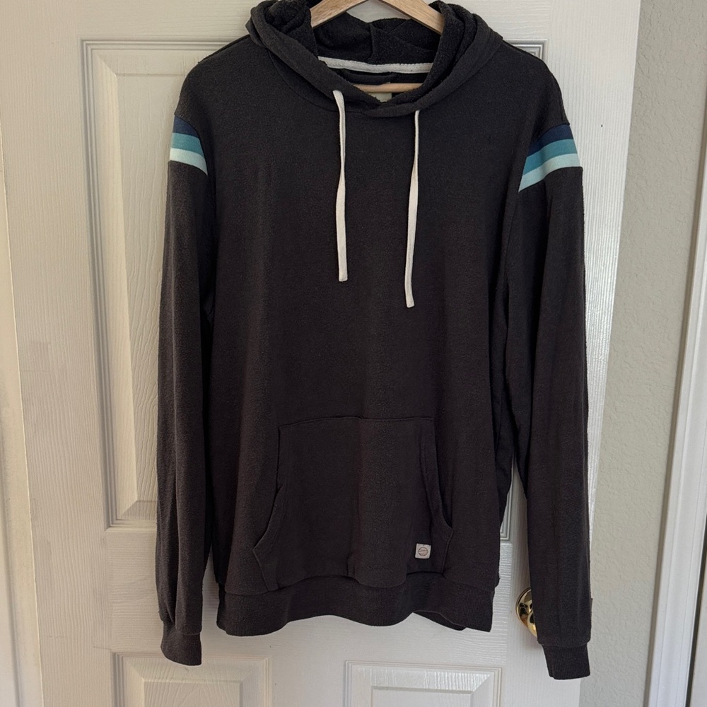 Marine Layer Banks Pullover Navy/Gray Hoodie with Blue Accents
